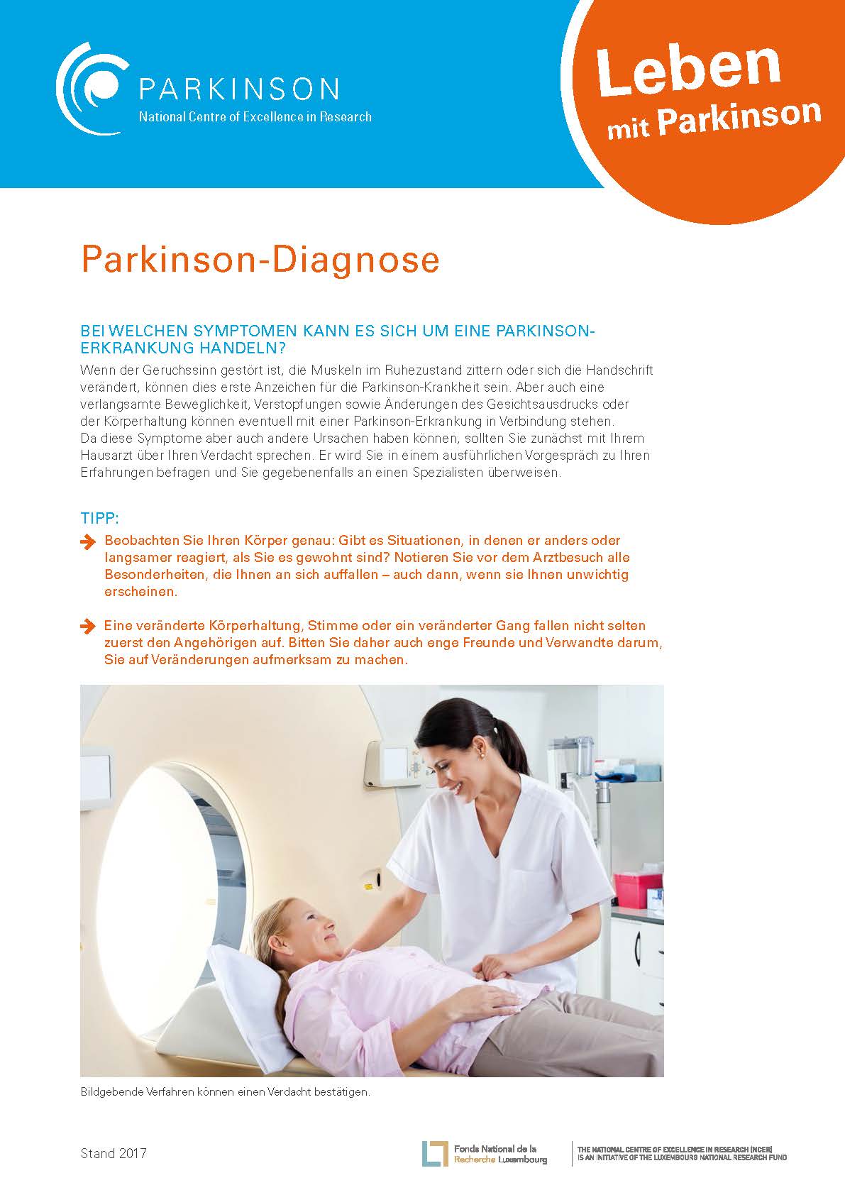 Factsheet - Parkinson-Krankheit Diagnose